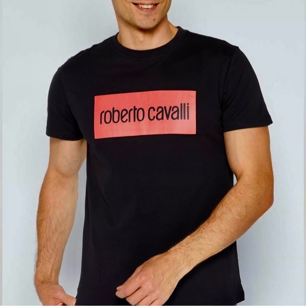 Roberto Cavalli Black T-Shirt for Men